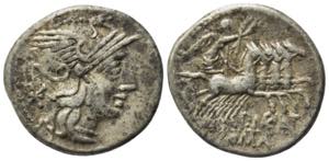 P. Maenius Antiaticus M.f., Rome, 132 BC. AR ... 