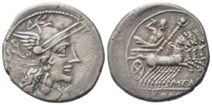 Cn. Papirius Carbo, Rome, 121 BC. AR ... 