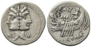 C. Fonteius, Rome, 114-113 BC. AR Denarius ... 