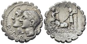 C. Sulpicius C.f. Galba, Rome, 106 BC. AR ... 