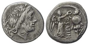 P. Sabinus, Rome, 99 BC. AR Quinarius ... 