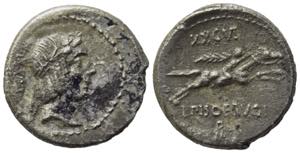 L. Calpurnius Piso Frugi, Rome, 90 BC. AR ... 