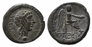 M. Cato, Rome, 89 BC. AR Quinarius (15mm, ... 