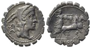 L. Procilius, Rome, 80 BC. AR Serrate ... 