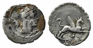 L. Papius, Rome, 79 BC. AR Serrate Denarius ... 