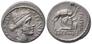 A. Plautius, Rome, 55 BC. AR Denarius ... 