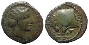Sicily, Abakainon, c. 339-317 BC. Æ ... 