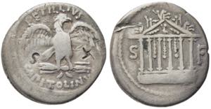 Petillius Capitolinus, Rome, 41 BC. AR ... 