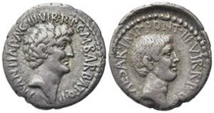 Mark Antony and Octavian, Ephesus, ... 