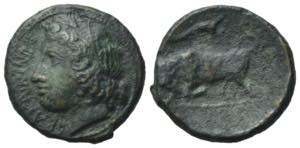 Sicily, Abakainon, c. 317-310 BC. Æ (21mm, ... 
