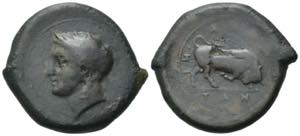 Sicily, Adranon, c. 339-317 BC. Æ (23.5mm, ... 