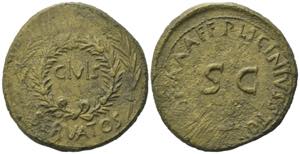 Augustus (27 BC-AD 14). Æ Sestertius (35mm, ... 