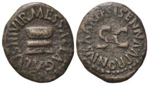 Augustus (27 BC-AD 14). Æ Quadrans (18mm, ... 