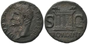 Divus Augustus (died AD 14). Æ As (26.5mm, ... 