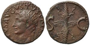 Divus Augustus (died AD 14). Æ As (24.5mm, ... 