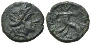 Sicily, Aitna, c. 208-205 BC. Æ Sextans ... 