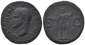 Agrippa (died 12 BC). Æ As (30mm, 10.52g). ... 