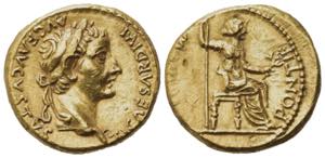 Tiberius (14-37). AV Aureus (18mm, 7.70g). ... 