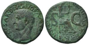 Tiberius (14-37). Æ As (26.5mm, 10.98g). ... 