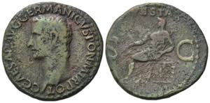 Gaius (Caligula, 37-41). Æ As (29mm, ... 