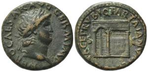 Nero (54-68). Æ As (26mm, 10.98g). Rome, ... 