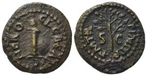 Nero (54-68). Æ Quadrans (15mm, 1.93g). ... 