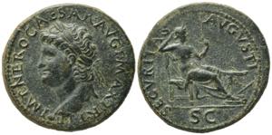 Nero (54-68). Æ Dupondius (30mm, 13.18g). ... 