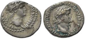 Nero and Divus Claudius (54-68). Cappadocia, ... 