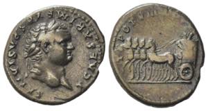 Titus (Caesar, 69-79). AR Denarius (17.5mm, ... 