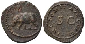Domitian (81-96). Æ Quadrans (17.5mm, ... 