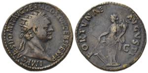 Domitian (81-96). Æ Dupondius (27.5mm, ... 