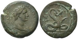 Domitian (81-96). Egypt, Alexandria. Æ Obol ... 