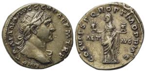 Trajan (98-117). AR Denarius (19mm, 3.33g). ... 