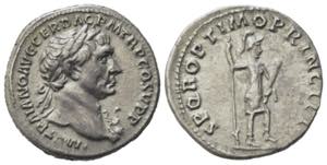 Trajan (98-117). AR Denarius (18mm, 3.14g). ... 