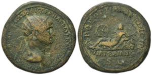 Trajan (98-117). Æ Dupondius (28mm, ... 