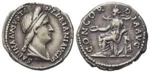 Sabina (Augusta, 128-136/7). AR Denarius ... 