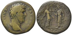 Aelius (Caesar, 136-138). Æ Sestertius ... 