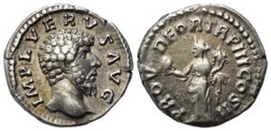 Lucius Verus (161-169). AR Denarius (17mm, ... 