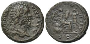 Septimius Severus (193-211). Æ As (25mm, ... 