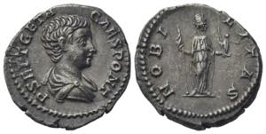 Geta (Caesar, 198-209). AR Denarius (18.5mm, ... 