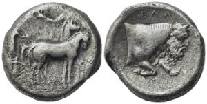 Sicily, Gela, c. 430-425 BC. AR Tetradrachm ... 