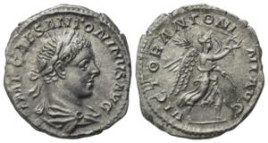 Elagabalus (218-222). AR Denarius (18.5mm, ... 