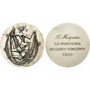 AOSTA. Medaglia 1980 La Fortuna di Saint ... 