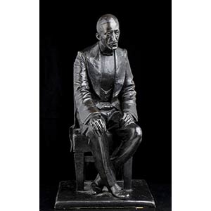 Seated man, early 1900s Bronze, 46 x 25 cm x ... 