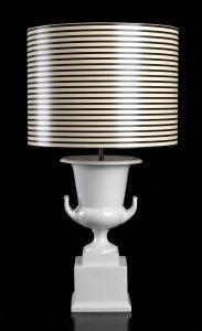 Pair of table lamps Ceramic, 85 cm  In white ... 