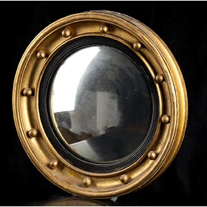 Metallic mirror 53 cm With wooden ... 
