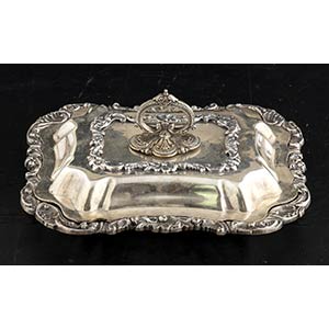 English silver plated Entreè dish, early ... 