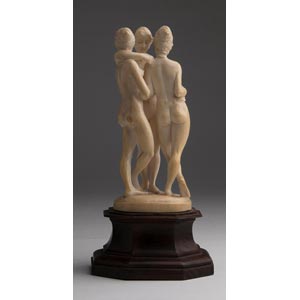 The three Graces. A carved ivory ... 