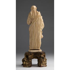 Saint Barbara. A carved ivory ... 