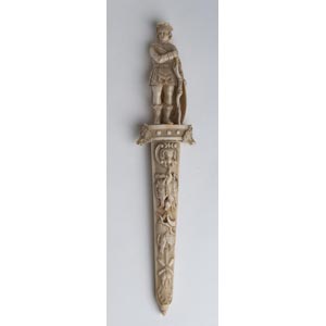 A carved ivory paper knife, the ... 